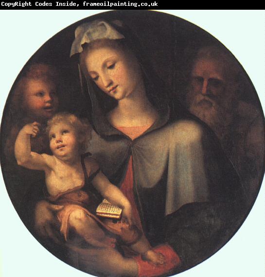 BECCAFUMI, Domenico The Holy Family with Young Saint John dfg